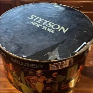 1930-1040 Stetson hat box no hat Vintage Hat Box With Stetson Coat Of Arms Label EMPTY BOX | eBay main image 3
